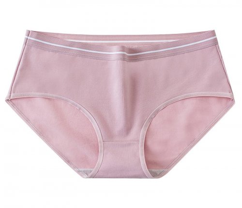 Large Size Combed Cotton Mid waist Women Underwear Bag Hip Solid Panties Breathable Print Briefs Soft Skin Care Lingerie