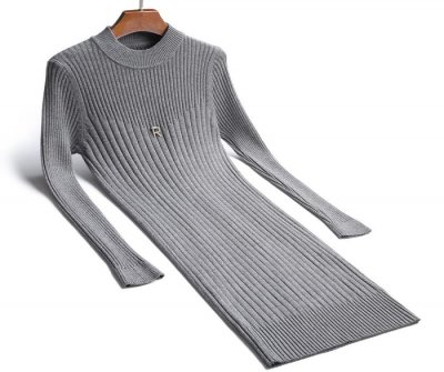 Lurex Glitter Knitted Sweater Dress Women Autumn Winter Warm Pullover Dresses High Elasticity Female Rib Slim Dresses