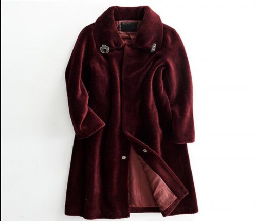 Winter Thicken Warm Jacket Female Outerwear Fashion Long Cashmere Real Fur Coat Women Elegant Wool Coats  A131