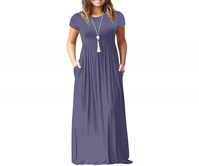 Maxi Dresses Short Sleeves with Pockets