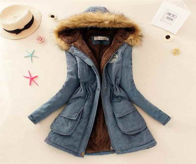 Women Women's Fur Collar Coats Jackets for Lady Long Slim Down Parka Hoodies Park Autumn Warm Winter Jacket as